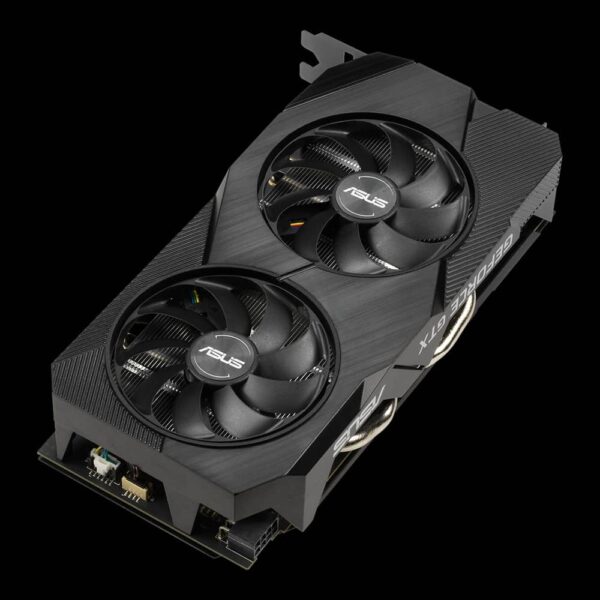 کارت گرافیک ایسوس GTX1660 DUAL O6G-EVO نما از بالا چپ