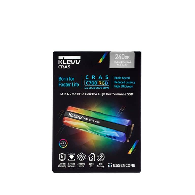 حافظه SSD کلیو KLEVV CRAS C700 RGB 960GB