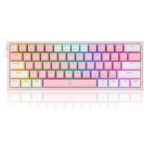 کیبورد گیمینگ ردراگون Redragon K617 FIZZ 60% Wired RGB Pink-White
