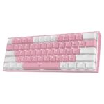 کیبورد گیمینگ ردراگون Redragon K617 FIZZ 60% Wired RGB Pink-White