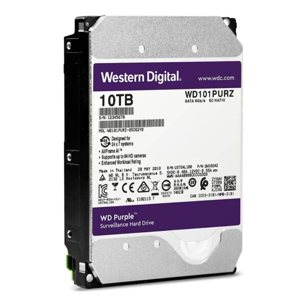 هارد اینترنال وسترن دیجیتال مدل Purple ظرفیت 10 ترابایت