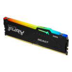 رم کامپیوتر کینگستون Kingston Fury Beast RGB 32GB (1×32GB) DDR5 6000MHz CL40