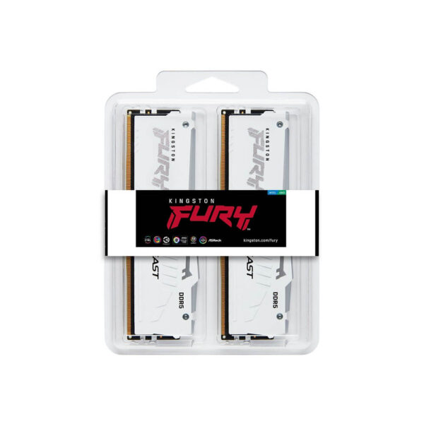 رم کامپیوتر کینگستون Kingston Fury Beast RGB 32GB (2×16GB) DDR5 5600MHz CL40