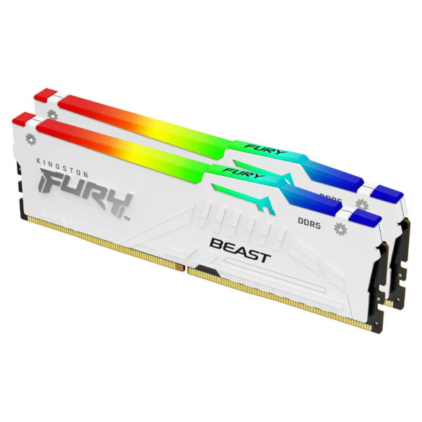 رم کامپیوتر کینگستون Kingston Fury Beast RGB 64GB (2×32GB) DDR5 5200MHz CL40