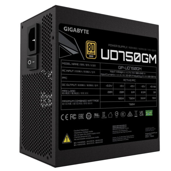 پاور گیگابایت Gigabyte GP-UD750GM 750W Gold Full Modular