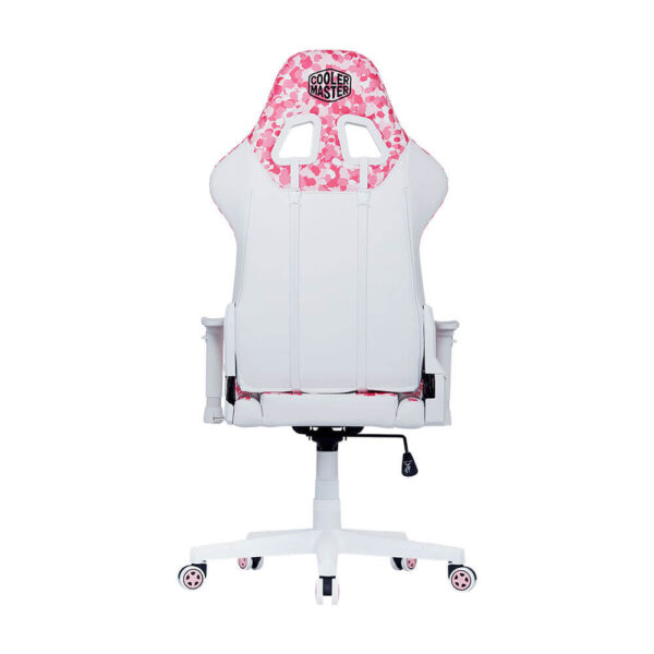 نمای از پشت صندلی گیمینگ کولرمستر Cooler Master Caliber R1S CAMO Pink