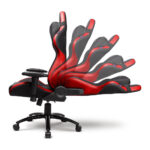 نمای از زاویه 90 درجه تا 180 درجه صندلی گیمینگ کولرمستر Cooler Master Caliber R2 Red