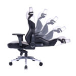 نمای از زاویه 90 درجه تا 180 درجه صندلی گیمینگ کولرمستر Cooler Master Caliber X1C Gray