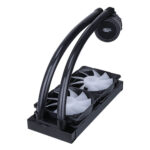 نمای از لوله در حالت خاموش خنک کننده مایع پردازنده اوست AWEST GT-AV240 ARGB Black