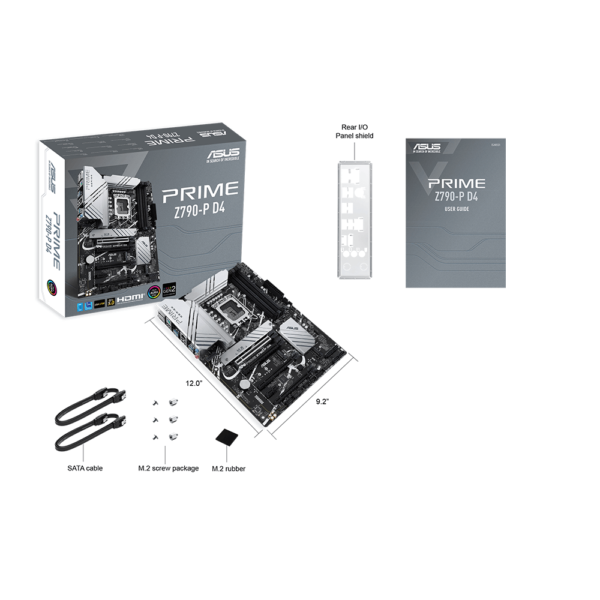نمای از اقلام داخل مادربرد ایسوس ASUS PRIME Z790-P D4