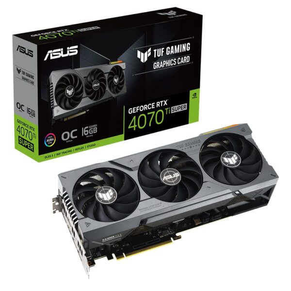 جعبه کارت گرافیک ایسوس TUF RTX 4070 TI SUPER OC 16GB