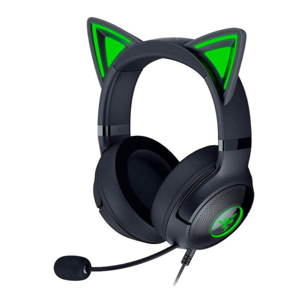 Razer Kraken Kitty V2 - Black Featured Image-20240506 نمای از کنار هدست گیمینگ ریزر Razer Kraken Kitty V2 Black