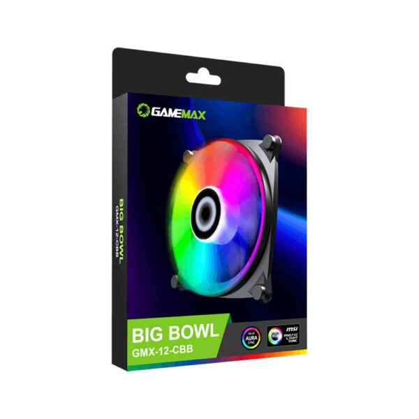 نمای جعبه فن کیس گیم مکس GAMEMAX GMX-12-CBB