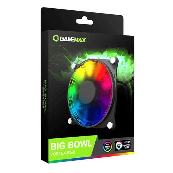 نمای جعبه فن کیس گیم مکس GAMEMAX GMX-12-RBB