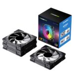 نمای با جعبه فن کیس گیم مکس GAMEMAX KF300 BK