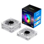 نمای جعبه بدون نور فن کیس گیم مکس GAMEMAX KF300 WH