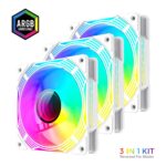 نمای صف فن کیس گیم مکس GAMEMAX KF300R WH