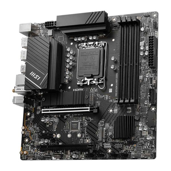 نمای راست مادربرد ام اس ای MSI PRO B760M-A WIFI DDR4
