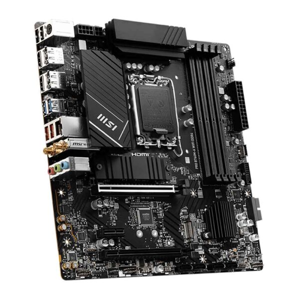 نمای چپ مادربرد ام اس ای MSI PRO B760M-A WIFI DDR4