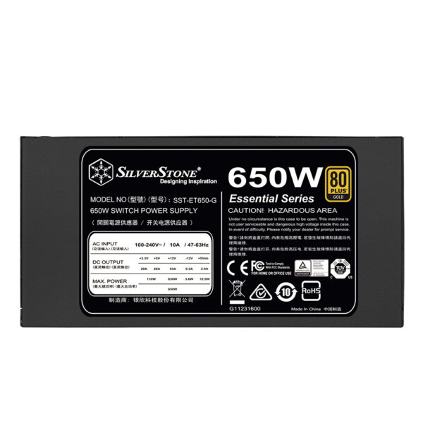 نمای کنار پاور سیلور استون SilverStone ET650-G V1.1