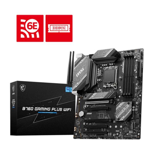 نمای جعبه مادربرد ام اس آی MSI B760 GAMING PLUS WIFI