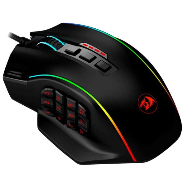 نمای کنار موس سیمی گیمینگ ردراگون Redragon M901-K-2 PREDICTION 4 Black