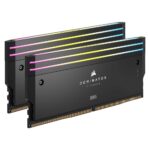 نمای نزدیک رم کامپیوتر کورسیر CORSAIR DOMINATOR TITANIUM RGB 48GB (2x24GB) DDR5 7000MHz CL36