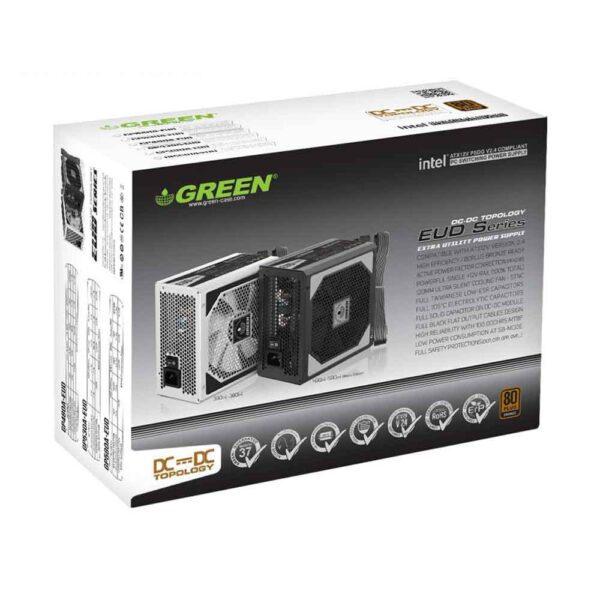 نمای جعبه پاور گرین GREEN GP480A-EUD
