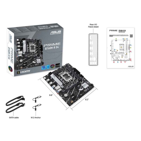 جعبه مادربرد ایسوس ASUS PRIME B760M-R D4