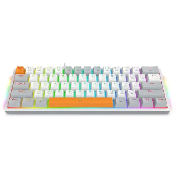 نمای روبروی کیبورد گیمینگ ردراگون Redragon K642 Akali 60% RGB WGO