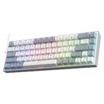 نمای کیبورد گیمینگ ردراگون Redragon K631 Castor 65% RGB White-Gray
