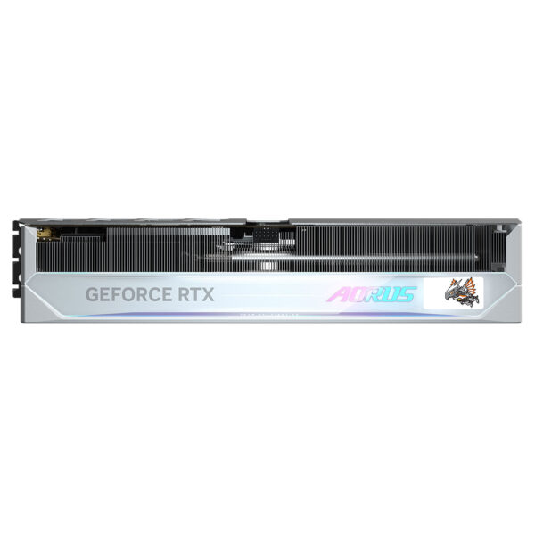 بالای کارت گرافیک گیگابایت AORUS RTX 5080 MASTER ICE 16G