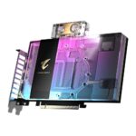 عقب کارت گرافیک گیگابایت AORUS RTX 5080 XTREME WATERFORCE WB 16G