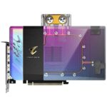 روی کارت گرافیک گیگابایت AORUS RTX 5090 XTREME WATERFORCE WB 32G