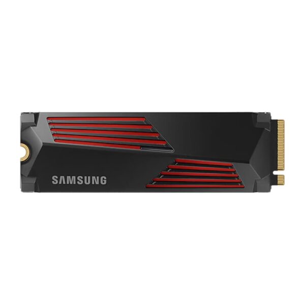 با هیت سینک از روبرو حافظه SSD سامسونگ Samsung 990 PRO with Heatsink 4TB