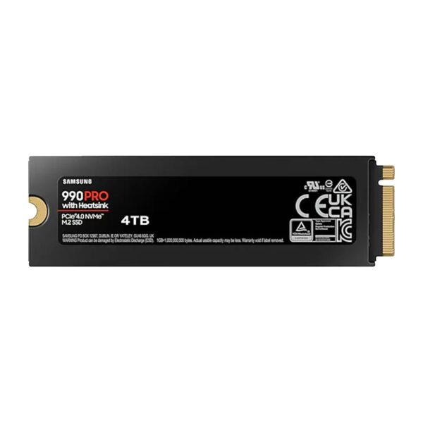 از روبرو حافظه SSD سامسونگ Samsung 990 PRO with Heatsink 4TB