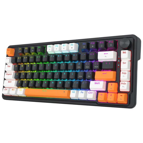 نمای کیبورد ردراگون Redragon LANDSHAKER K714 BWO RGB