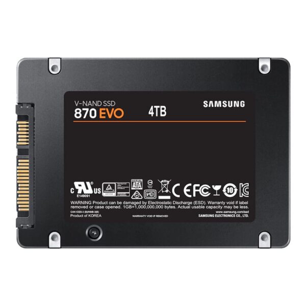 از پشت حافظه SSD سامسونگ Samsung 870 EVO 4TB