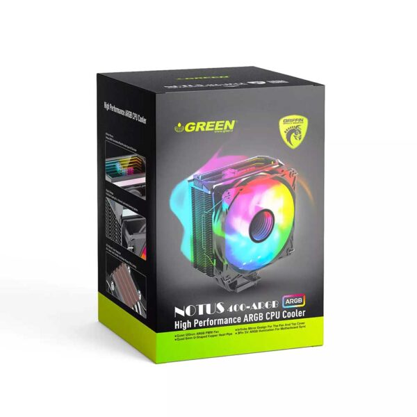 جعبه خنک‌کننده پردازنده GREEN NOTUS 400-ARGB
