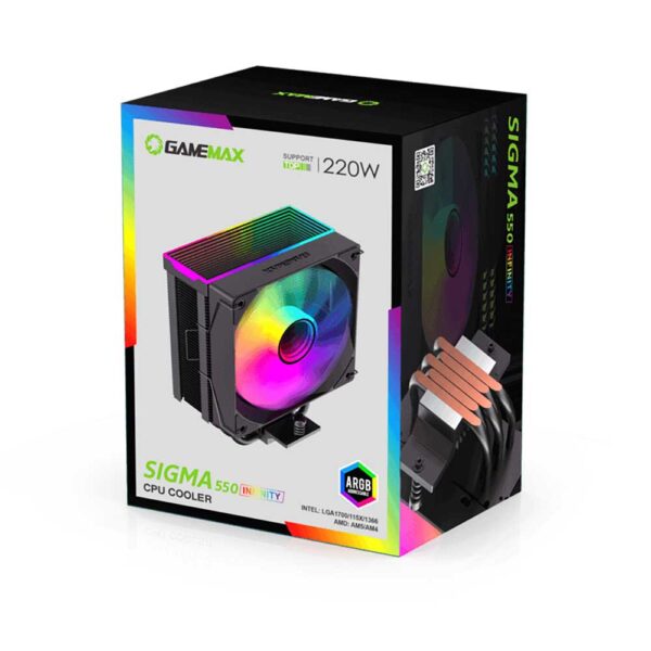 جعبه خنک کننده پردازنده گیم مکس GameMax SIGMA 550 INFINITY BK