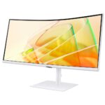 زاویه مانیتور سامسونگ 34 اینچ SAMSUNG Viewfinity S6 LS34C650 White