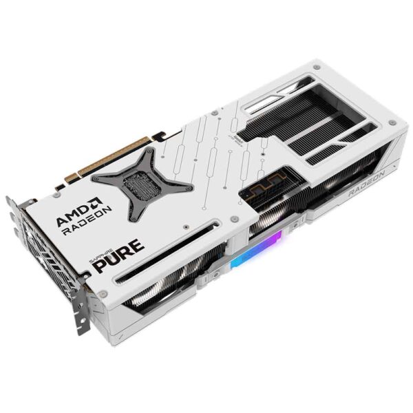 پشت کارت گرافیک سافایر SAPPHIRE PURE AMD Radeon RX9070 16GB