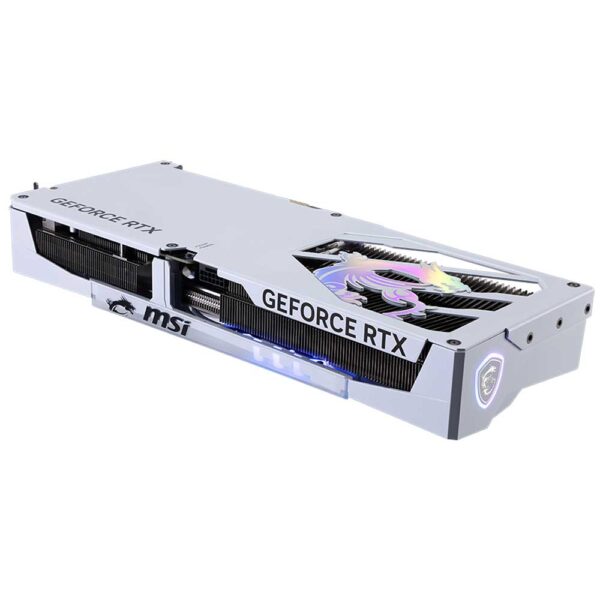 نمای کارت گرافیک ام اس آی MSI RTX 5080 TRIO 16GB OC WHITE