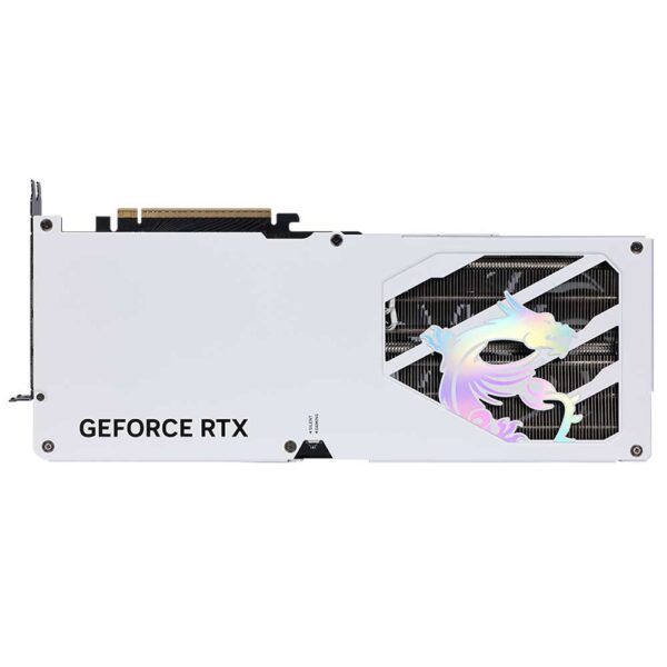 پشت کارت گرافیک ام اس آی MSI RTX 5080 TRIO 16GB OC WHITE