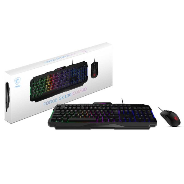 جعبه ست موس و کیبورد گیمینگ ام اس آی MSI FORGE GK100 COMBO