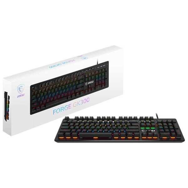 جعبه کیبورد گیمینگ ام اس آی MSI FORGE GK300 BLUE SWITCHES