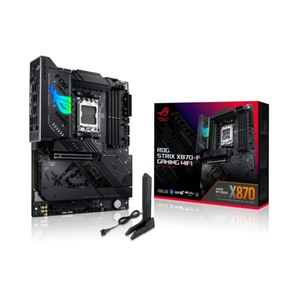 جعبه و آنتن وای فای مادربرد ASUS ROG STRIX X870-F WIFI