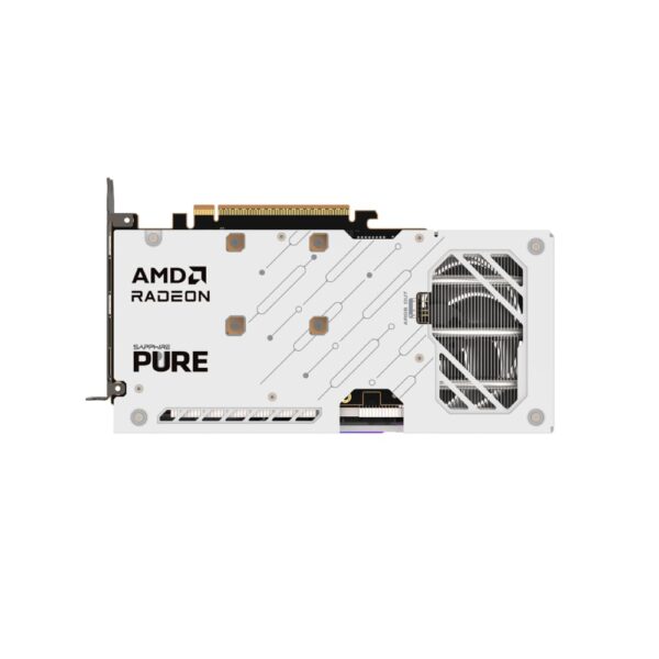 پشت کارت گرافیک سافایر SAPPHIRE PURE RX9060 XT 16GB OC