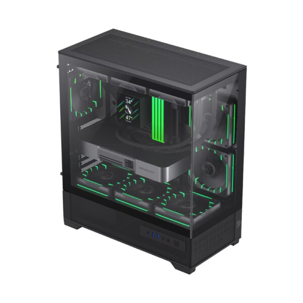 نمای کناری کیس گیمینگ گیم مکس GameMax Vista 2 AB